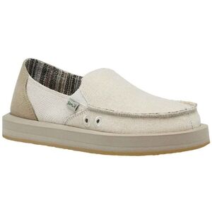 Sanuk Donna ST Natural Frayed Hemp & Suede Slip‑On Loafers W 8